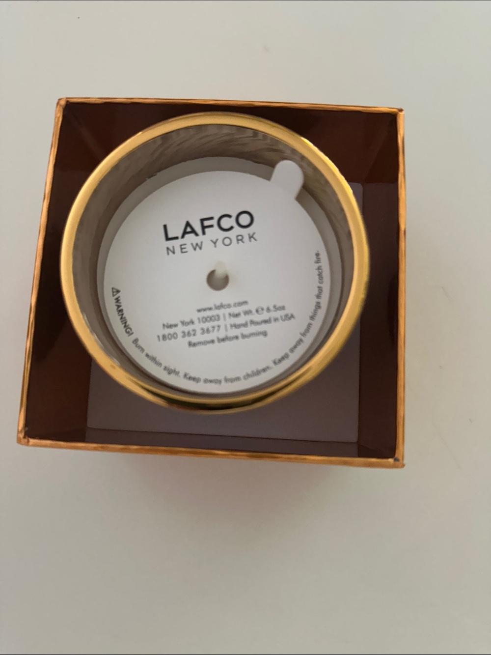 Lafco New York Gold Metallic Jar Candle - perfect for fall touches never burned
